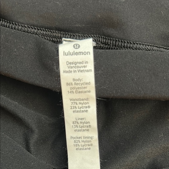 Lululemon Pace Rival Mid Rise Black Athletic Skort size 12 tall - Picture 2 of 4